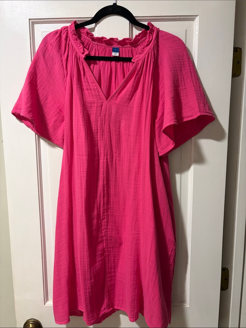 Old Navy Hot Pink Short Sleeve Dress